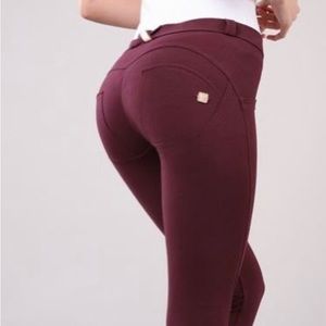 Maroon Freddy Stretch Pant WR.UP Fashion Mid Rise 7/8 Length, Women’s Medium